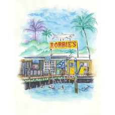 Landmark – Robbie's of Islamorada Fine Art Print by Karen A. Kubacki
