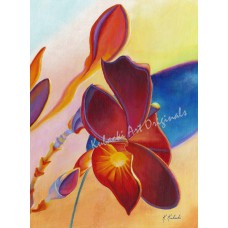 Sun Touched – Abstract Tropical Frangipani Fine Art Print by Karen A. Kubacki
