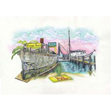 Weathered Memories – Vintage Florida Keys Marina Fine Art Print by Karen A. Kubacki